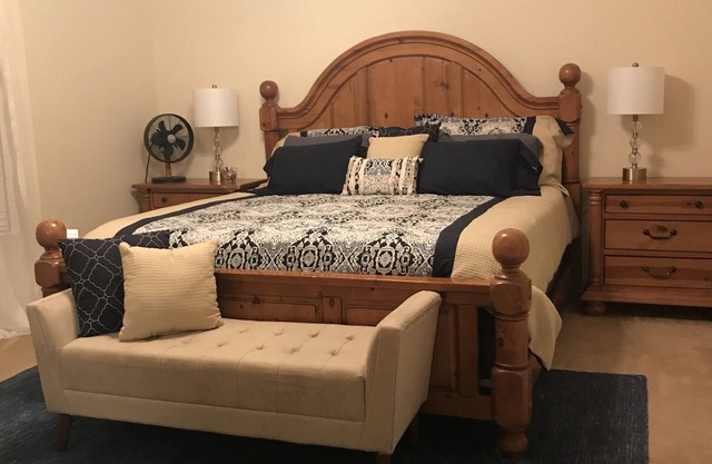 Master King Suite with attached private full bathroom.