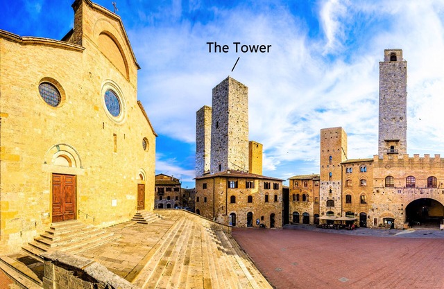Medieval tower experience with private rooftop, San Gimignano