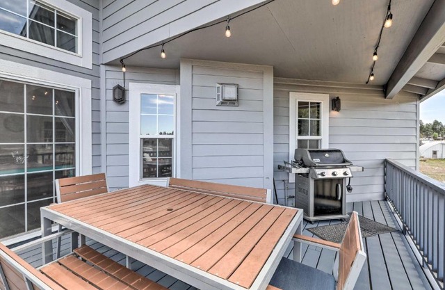 Modern Flagstaff Home Deck, Patio and Fire Pit