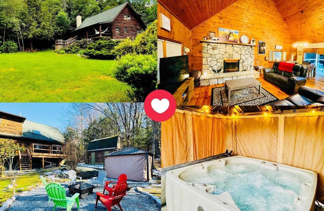 Moira's Spacious Log Cabin Retreat: Hot Tub, Fire Pits, Near Lakes & Mountains
