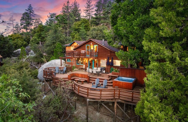 Moonlight Mountain Retreat Woodworker's Masterpiece with Spa and Game Room