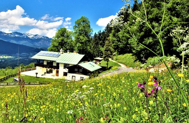 Mountain panorama with a view of the valley 4 from high above the Königssee