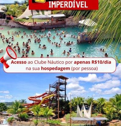 Náutico Flat Service Com Oferta Especial No Clube Náutico Praia Caldas Novas Somente 10 Reais Por Pessoa