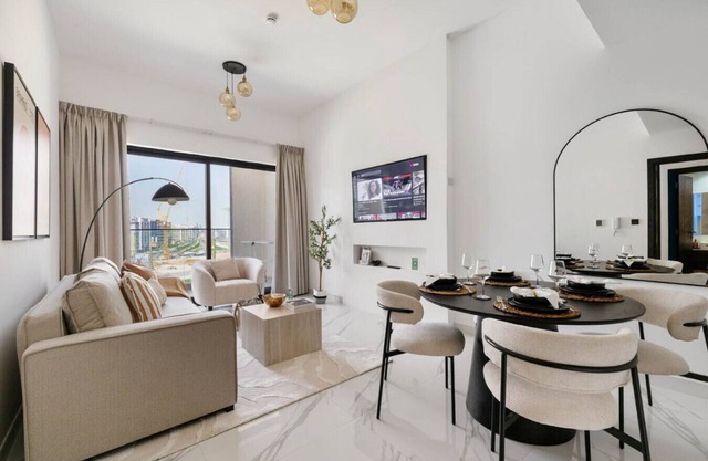 New 1BR with Full Balcony, Gym, Pool & Sauna