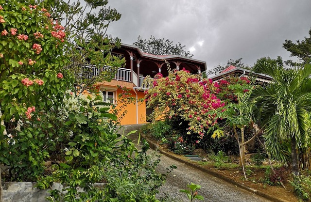 Nice villa overlooking the Caribbean Sea.