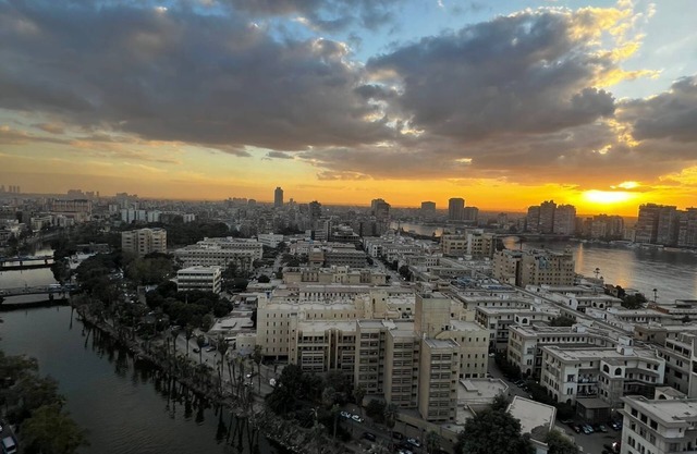 Nile view apartment in garden city