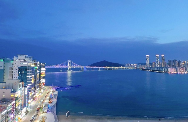 Ocean View - Charming 1-bedroom apartment with AC and WiFi in enchanting Busan