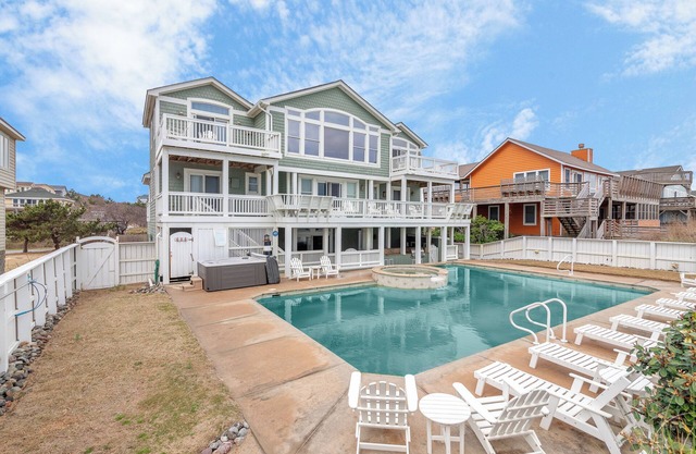 Oceanfront home with private heated pool complete with swim up bar and in-pool seating