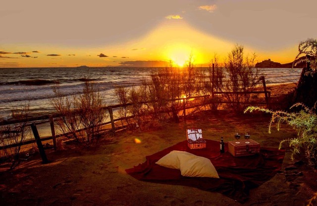 ocher apartment by the sea with private beach and private parking