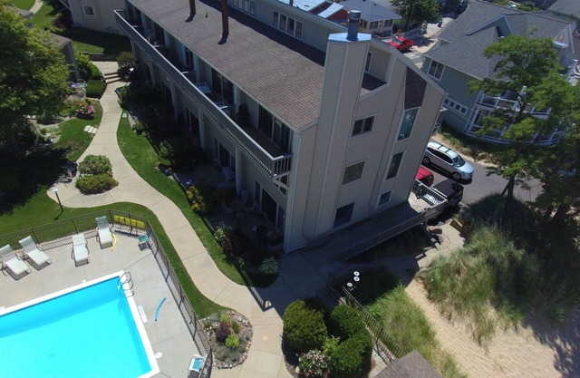 On Lake Michigan with Private Beach & Pool. Walk to Town! Every Window Lakeview!