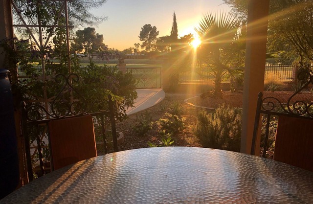 On the golf course-Watch the spectacular sun sets over the lake of the course