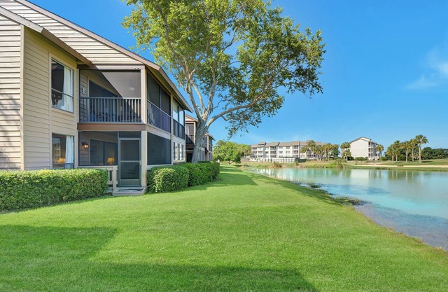 On the Sea Palms golf course and lagoon.