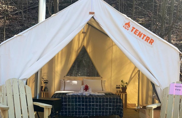 Our new guy. A Rainbow Mountain version of camping... glamping