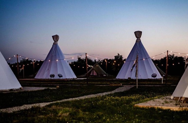 Our Tipi! It is possible to stay in this tipi with 4 people.