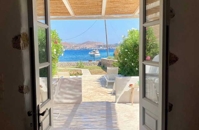 Patmos Beach Stone House, in Sapsila. Slow living on the beach.