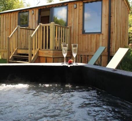 Pembrokeshire Shepherd hut with hottub