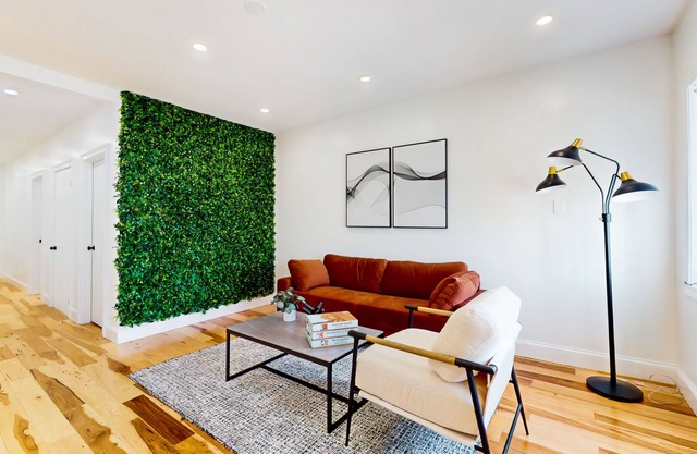 Perfectly located modern home with smart TVs, high chair, patio, W/D, & AC