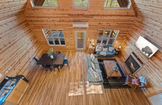 Pet-Friendly Mnt. View Cabin Near River w/Fire Pit + Hot Tub Sleeps 10