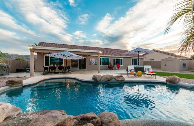 Phoenix Backyard Oasis Pool Home! Sleeps 12, Game Room and Kids Playset too! home