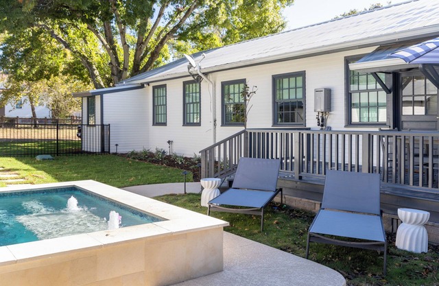 Plunge Pool + Fire Pit! One block from Henkel Square in Round Top | Kobza Haus+Cottage
