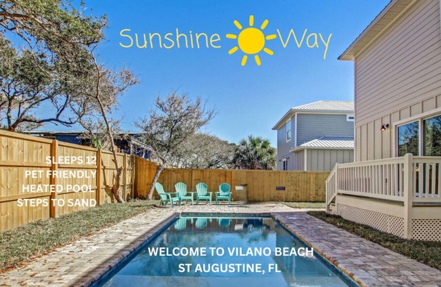 Pool Walk to Vilano Beach Pet Family Friendly Close to Historic Downtown