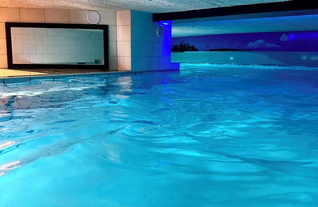 PROMO House private indoor pool 29° sauna. Summer private indoor and outdoor pools