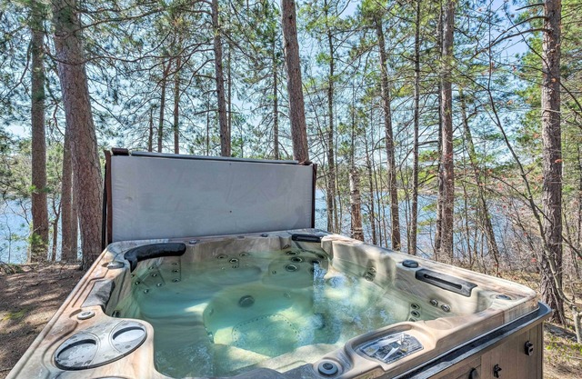 Quiet Waterfront Cabin w/Dock, Game Room, Hot Tub