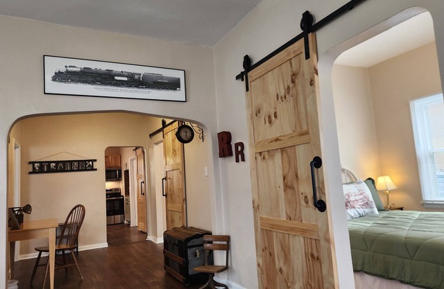 Railroad themed 3-bedroom house in Boone The Main Street Station is pet friendly