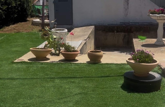 Renovated one room unit with a bomb shelter and a garden.