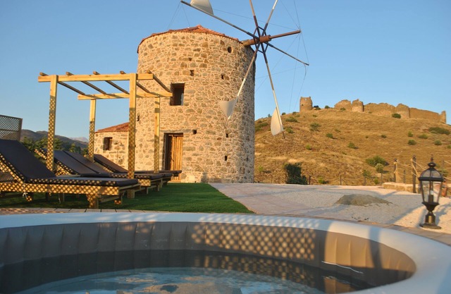 Renovated traditional windmill with amazing views of the Aegean Sea