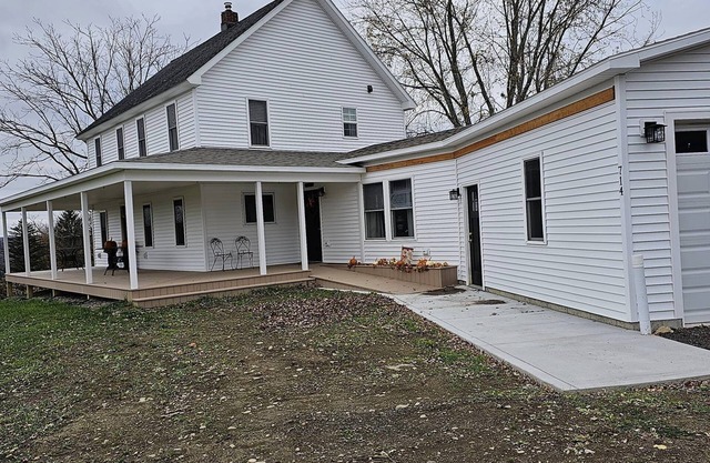 Restored farmhouse at our alpaca farm in the Finger Lakes region of New York.