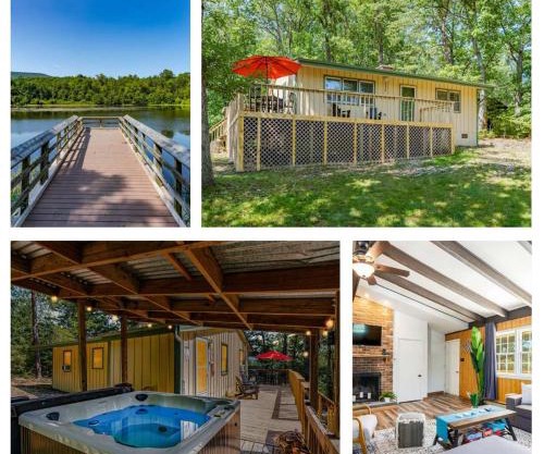 River Access Cabin w Hot Tub, Deck, Grill, & Wifi