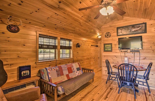 Rural Cabin Hideaway with Fire Pit and Mtn Views!