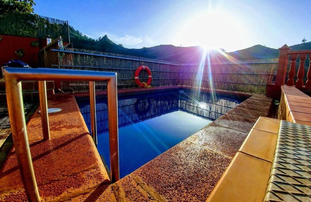 Rural house in a valley with sea views and swimming pool.