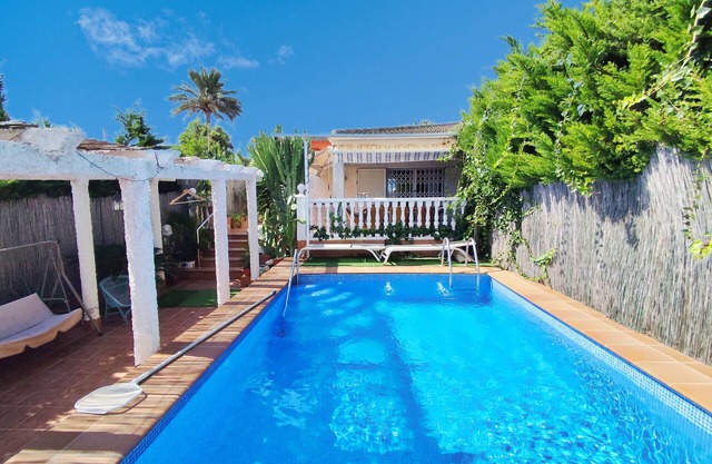 Semi-detached villa with large terrace with BBQ and private pool