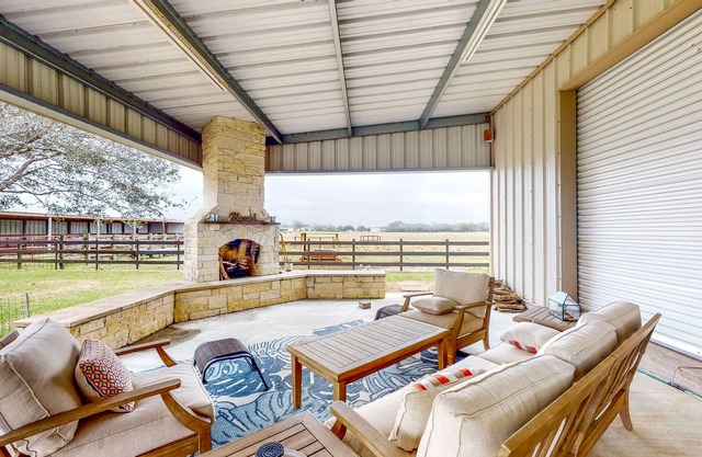 Serene farm stay with a pond, spacious porch