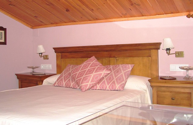 Shared Garden of French rural accommodation, bedroom loft