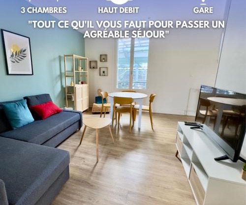 Spacieux Appartement 3 chambres Au Pied De La Gare