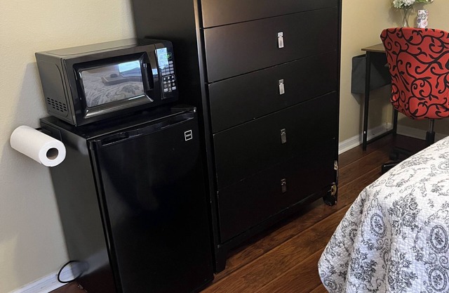 Spacious and comfortable bedroom with private bathroom