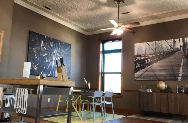 Spacious loft in the heart of downtown Jerseyville. Free EV charging nearby