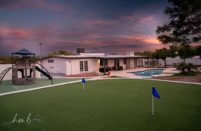Spacious Pomona Oasis with Pool Spa Pickleball Putting Green and Game Room