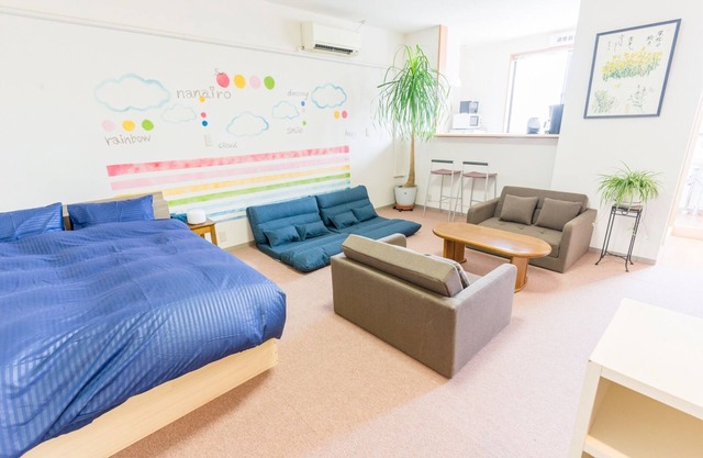Spacious studio apartment in the city center Maximum 6 people 1 Qsize bed 4 sofa beds/Yamagata Yamagata