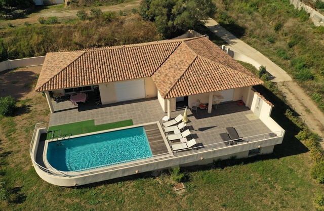 Spacious villa with private heated pool
