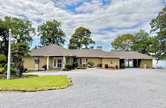 Spacious Waterfront House with a private dock on beautiful Lake Jordan.