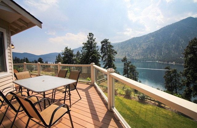 Spacious & Welcoming Home with Lake View, Private Hot Tub, & Wraparound Deck