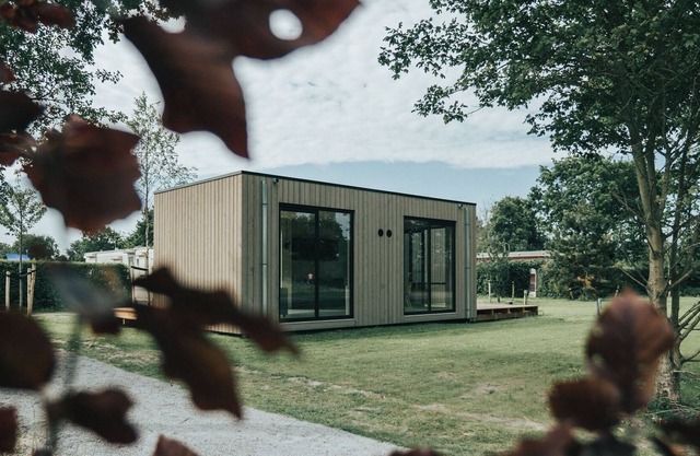 Specially designed chalet with dishwasher, in a holiday park near the sea