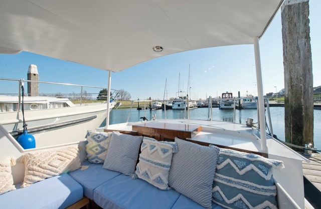 Spend a night on the water in a cosy houseboat