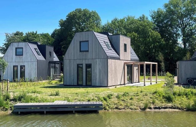 Stay in comfort in this modern, recently built holiday home with a beautiful view of the water from