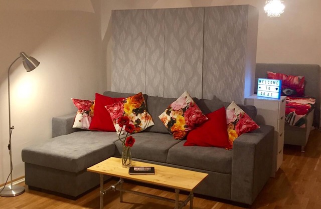 Studio apartment in the heart of Graz's old town -kitchen, bathroom, WC, balcony