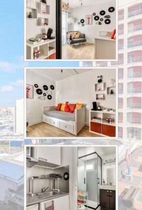 Studio Pop plein Centre-Port - ménage, linge inclus